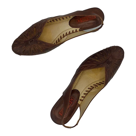 Pikolinos San Remo Leather Cut Out Slingback Shoes | EU 38 - Picture 4 of 8